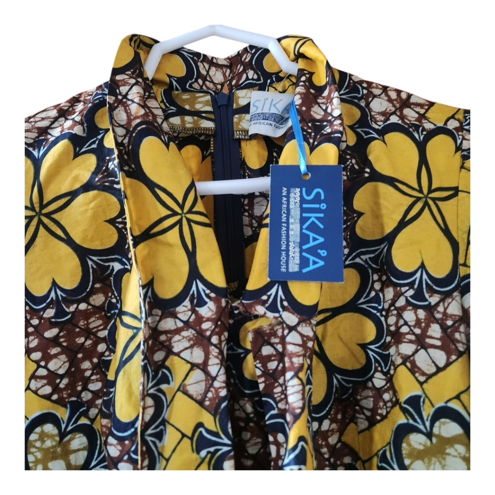 NWT SIKAA African Print Dress size 8 - Picture 3 of 4